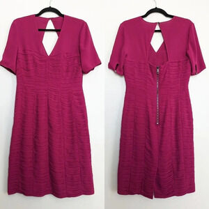 Sold Burberry London Pleated V-neck Dress.